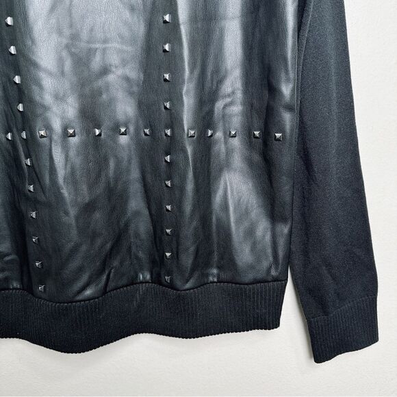 Karl Lagerfeld Womens Size Xsmall Spandex Mock Neck Studded Sweater - Picture 7 of 14